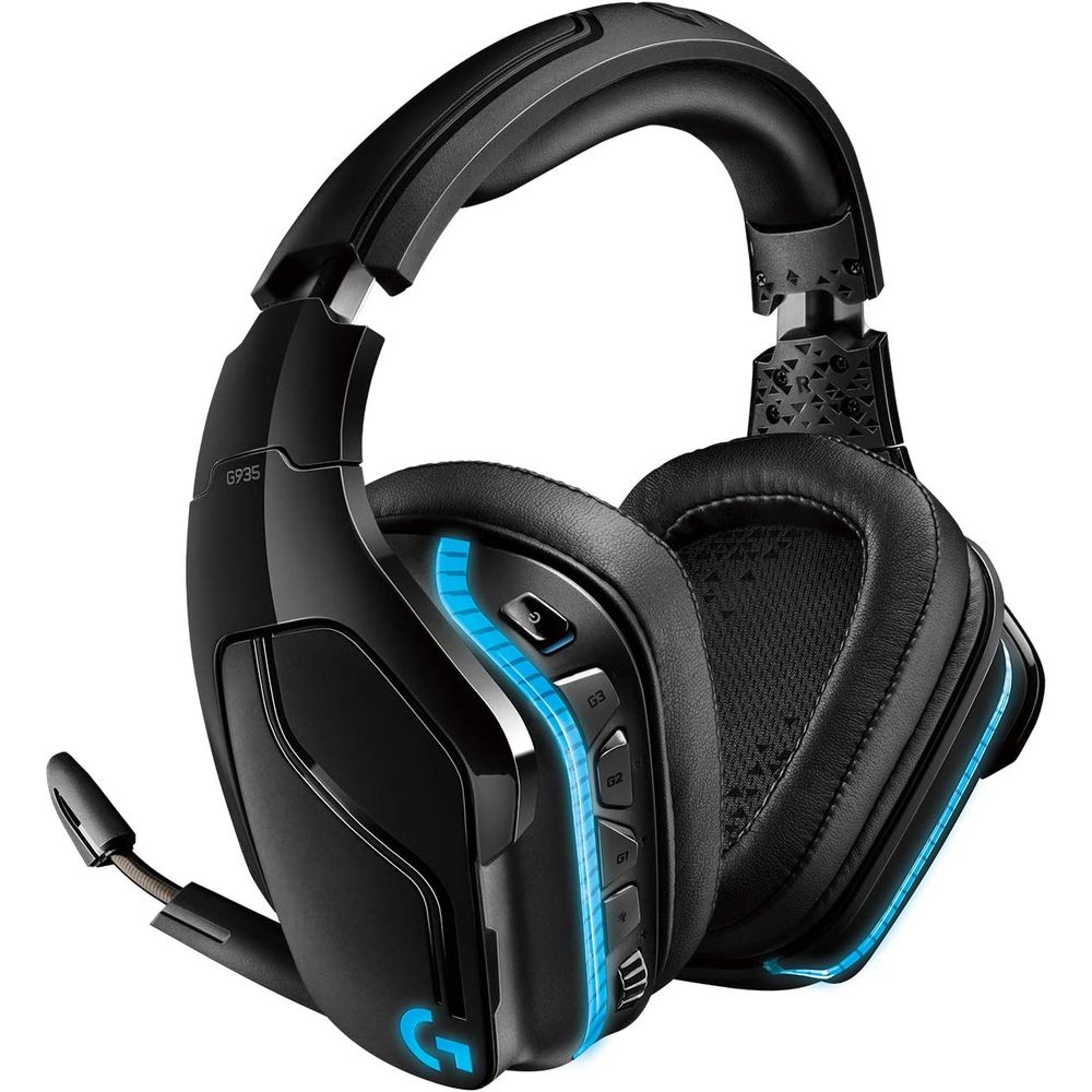 Logitech Canada 981-000742 Logitech G935 Wireless DTS:X 7.1 Surround Sound LIGHTSYNC RGB PC Gaming Headset