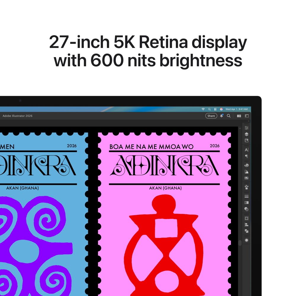 Apple Studio Display XDR, 27-Inch 5K Retina Monitor, Nano-Texture Glass, VESA Mount Adapter, Silver, MFEQ4LL/A