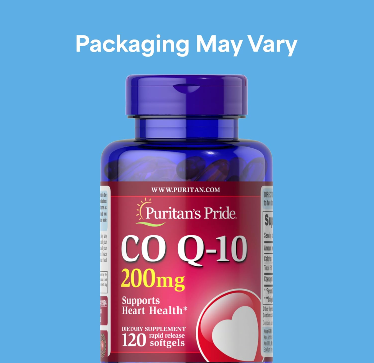 Puritan's Pride Coenzyme CoQ10 200mg, Dietary Supplement for Heart Health, Blood Pressure.